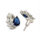 Pendant Set for Women & Girls Sapphire Blue Crystal Necklace Jewellery Set