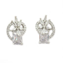 Geometric Spiral Rectangle Pendant Set for Women & Girls