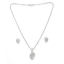 Geometric Spiral Rectangle Pendant Set for Women & Girls