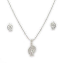 Geometric Spiral Rectangle Pendant Set for Women & Girls