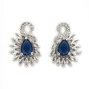 Pendant Set for Women & Girls Blue Crystal Necklace Jewellery Set