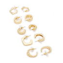 Gold Plated 5 Pairs Combo Set Earrings for Women and Girls
