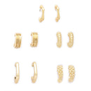 Gold Plated 5 Pairs Combo Set Earrings for Women and Girls