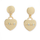 Gold Toned Alloy XOXO Heart Pendant Necklace Set for Women & Girls