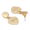 Gold Toned Alloy XOXO Heart Pendant Necklace Set for Women & Girls