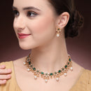 Antique Gold Ruby Necklace Set