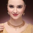 Traditional Ruby Pearl Necklace Set