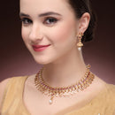 Traditional Ruby Pearl Necklace Set