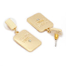 Gold Toned Alloy Yours Truly Pendant Necklace Set for Women