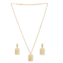 Gold Toned Alloy Yours Truly Pendant Necklace Set for Women