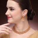 Peacock Design Gold Necklace Set