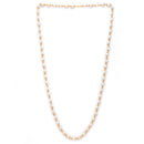 Gold Plated Alloy Double Pearl Mala Pendant Necklace for Women