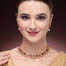 Antique Gold Ruby Necklace Set