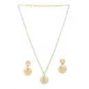 Minimalist Gold-Plated Disc Pendant Necklace Set