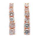 ZENEME Rhodium Plated AD Pastel Square-Cut Tennis Line Necklace Set with Earrings & Bangles for Women & Girls