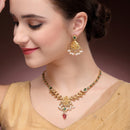 Gold Plated Multicolor Stylish Necklace Set for Woman