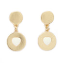 Gold Toned Alloy Enamled Heart Pendant Necklace Set for Women & Girls