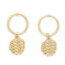 Gold Toned Alloy Wave Texture Pendant Necklace Set for Women & Girls