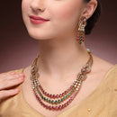 Antique Gold Plated Wedding Necklace Set