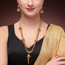 Designer Gold Plated Jhumka Necklace Set