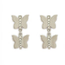 Rhodium Plated Alloy Heart Design Pendant Necklace Set for Women
