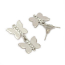 Rhodium Plated Alloy Heart Design Pendant Necklace Set for Women