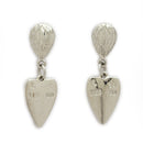 Stylish Minimal Rhodium Plated Alloy Heart Pendant Necklace Set for Women