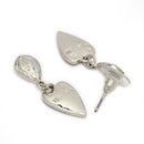 Stylish Minimal Rhodium Plated Alloy Heart Pendant Necklace Set for Women