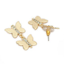 Gold-Plated Alloy Heart Design Pendant Necklace Set for Women