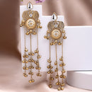 Traditional Ethnic Gold Plated Ghungroo Long Kashmiri Earrings
