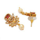 Gold Plated Stylish American Diamond Necklace Set For Woman