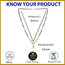 Set Of 3 Gold-Plated Black Beads Beaded and AD-Studded Mangalsutra For Women (Combo 11)