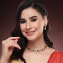 ZENEME Necklace Set Gold Plated Traditional Stylish Jewellery Set With Earrings Gift for Women & Girls