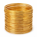 ZENEME Set of 16 Gold Plated Thin Twisted Stackable Bangles for Women & Girls