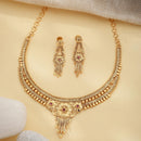 ZENEME Gold Plated Alloy Leaf Layer Heritage Temple Necklace Set with Matching Earring Jewellery Set For Women & Girls