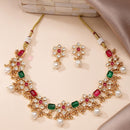 ZENEME Necklace Set Gold Plated Traditional Stylish Jewellery Set With Earrings Gift for Women & Girls