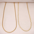 Gold Plated Snake & Figaro Link Chain Combo for Men & Boys