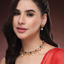 ZENEME Necklace Set Gold Plated Traditional Stylish Jewellery Set With Earrings Gift for Women & Girls