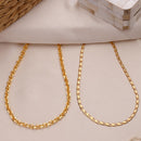 Gold Plated Box & Wheat Link Chain Combo for Men & Boys