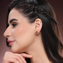 Gold Plated Everyday Crystal Stud Earrings for Women & Girls