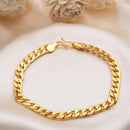 Gold Plated Anti-Tarnish Bold Curb Link Bracelet for Men & Boys