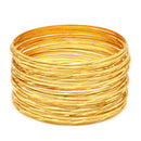 ZENEME Set of 12 Gold Plated One Gram Traditional Bangles for Women & Girls