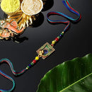 Rakhi World's Best BHAI With Gold-Plated OM & Enamelled Mor Pankh Rakhi