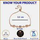 Rose Gold Plated White American Diamond Studded Stylish Design Wraparound Bracelet