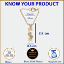 Rose Gold Plated Stylish White American Diamond Contemporary Watch Charms