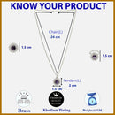 Rhodium Plated Silver Toned Subtle Pink American Diamond Studded Pendant Combo With Ring