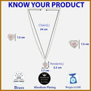 Rhodium Plated Silver Toned Heart Shaped Pink American Diamond Studded Pendant Combo With Ring