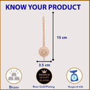 Rose Gold Plated Silver Toned Round White American Diamonds Studded Maang Tikka