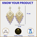 Gold Plated Traditional Handcrafted Pearl Kundan Beaded Chand Bali Earrings