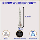 Rhodium Plated Silver Toned  Round & Teardrop Shaped Red American Diamond Studded Maang Tikka